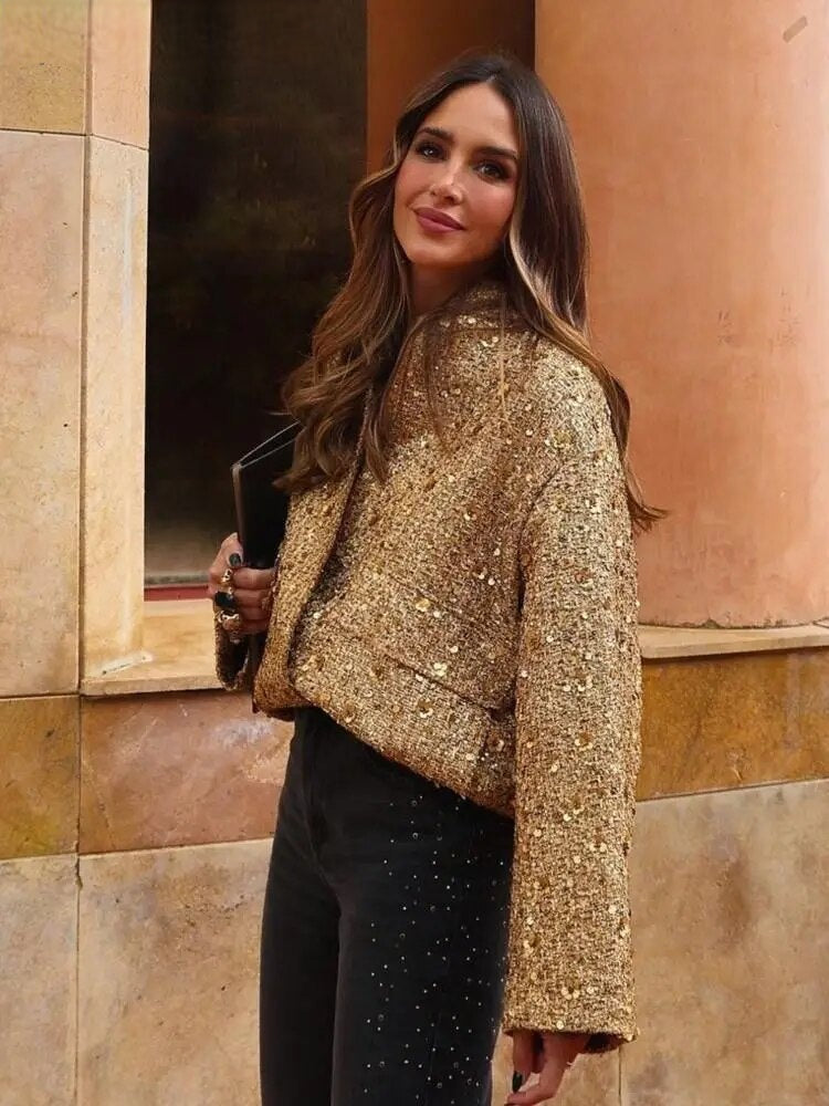 Jane | Gouden Sequin Jacket